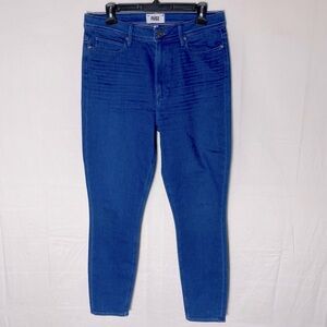 Paige Dark Med Wash High Rise Margot Skinny Jeans 31